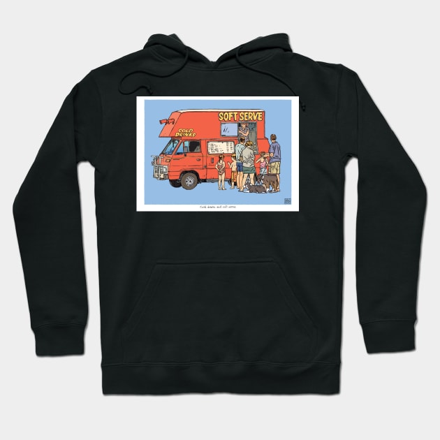 Softserve Ice cream Van Hoodie by erickoo